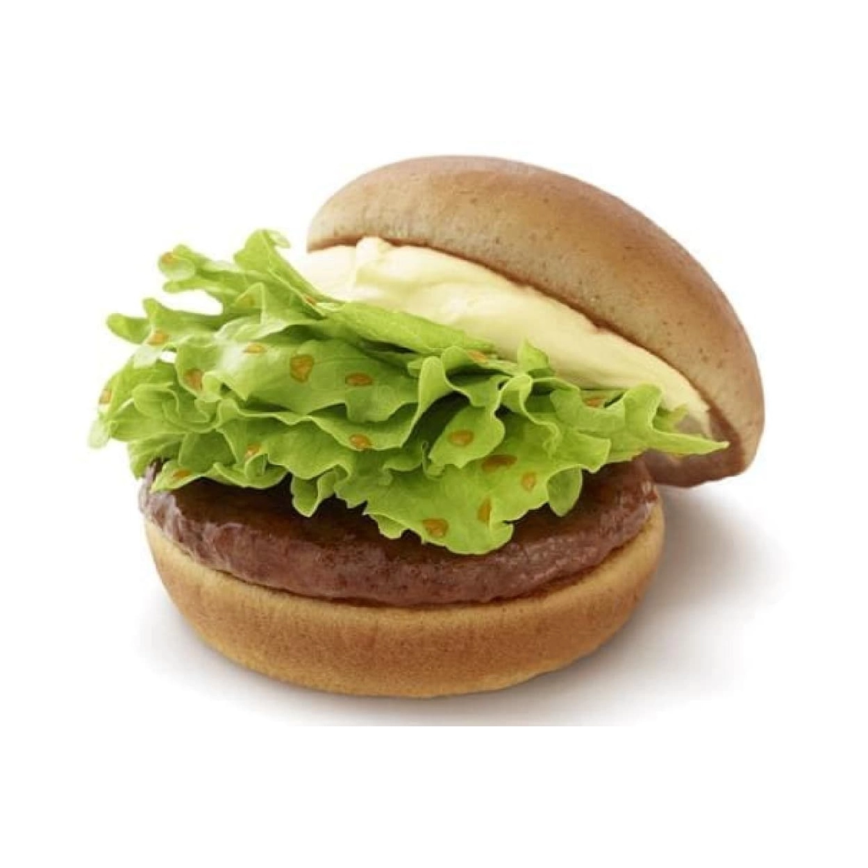 burger with three square-shaped patties